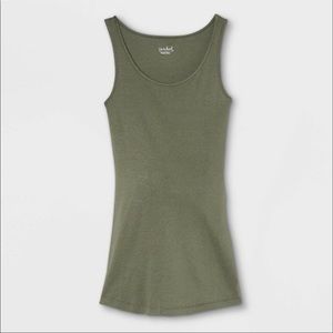 Olive green maternity tank top